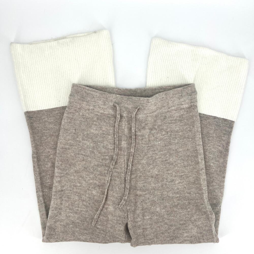 World Market Lounge Casual Pants Oatmeal Cream Drawstring Waist Size S/M NWT - Picture 2 of 8